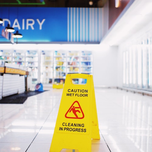 Getting Compensation When a Slip and Fall Accident Happens Near a Warning Sign in California